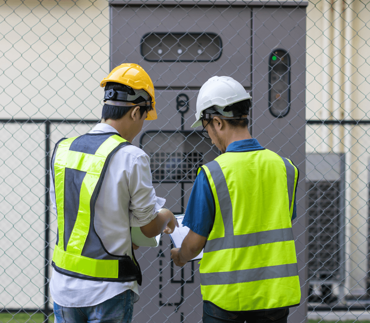 Een team ervaren elektriciens in actie bij ACC Elektrotechniek, die professionele elektrotechnische oplossingen in Amsterdam realiseren.